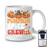 Personalized Custom Name Pumpkin Spice Crew; Cool Thanksgiving Halloween Pumpkins; Farmer T-Shirt