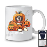 Personalized Custom Name Pumpkin St. Bernard; Humorous Halloween Family Group T-Shirt