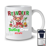 Personalized Custom Name Reindeer Tasting Crew; Adorable Christmas Plaid Candy Canes; X-mas T-Shirt