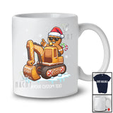 Personalized Custom Name Riding Excavator; Joyful Christmas Excavator Candy Canes; Baking Baker T-Shirt