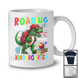 Personalized Custom Name Roaring Into Kindergarten, Funny First Day Of School T-Rex, Students T-Shirt