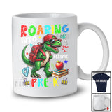 Personalized Custom Name Roaring Into Pre-K, Funny First Day Of School T-Rex, Students T-Shirt