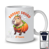 Personalized Custom Name Rodent Squad, Lovely Halloween Capybara Pumpkin Cosplay, Animal T-Shirt