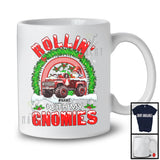 Personalized Custom Name Rollin' With My Gnomies; Joyful Christmas Gnome Pickup; Rainbow T-Shirt