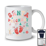 Personalized Custom Name Santa Got Me Pregnant; Lovely Christmas Pregnancy; Jobs Family T-Shirt