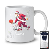 Personalized Custom Name Santa Playing Bowling, Joyful Christmas Sport Player, X-mas Team T-Shirt