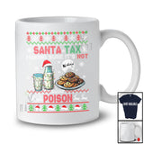 Personalized Custom Name Santa Tax Making Sure Not Poison; Amusing Christmas Sweater Milk Cookies T-Shirt