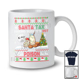 Personalized Custom Name Santa Tax Not Poison; Amusing Christmas Sweater Milk Cookies Snowman T-Shirt