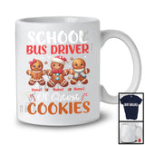 Personalized Custom Name School Bus Driver Of Cutest Cookies; Lovely Christmas Three Gingerbread T-Shirt