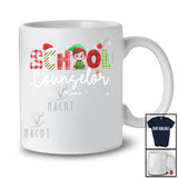 Personalized Custom Name School Counselor; Amusing Christmas Plaid Elf; School Counselor Squad T-Shirt