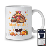 Personalized Custom Name School Secretary, Lovely Thanksgiving Turkey Book Education, Jobs Careers T-Shirt