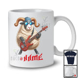 Personalized Custom Name Sheep Playing Guitar Rock; Joyful Music Bass Guitar Farmer T-Shirt