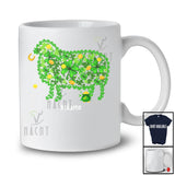 Personalized Custom Name Sheep Shape Shamrock; Adorable St. Patrick's Day Gold Pot; Farmer T-Shirt