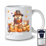 Personalized Custom Name Shiba Inu Coffee Smoothie, Lovely Thanksgiving Pumpkin Drinks T-Shirt