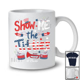 Personalized Custom Name Show Me The Titties; Joyful 4th Of July American Flag Firecracker T-Shirt