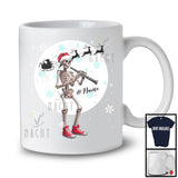 Personalized Custom Name Skeleton Oboe Player; Joyful Christmas Moon; Musical Instruments T-Shirt