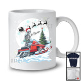 Personalized Custom Name Skeleton Snowmobile; Joyful Christmas Moon Tree Skeleton; Family T-Shirt