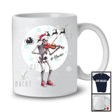 Personalized Custom Name Skeleton Violin Player; Joyful Christmas Moon; Musical Instruments T-Shirt