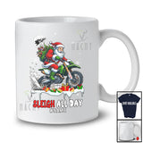 Personalized Custom Name Sleigh All Day; Awesome Christmas Santa Riding Dirt Bike; Family T-Shirt