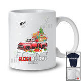 Personalized Custom Name Sleigh All Day; Awesome Christmas Santa Riding Pickup Truck; Family T-Shirt