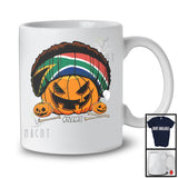 Personalized Custom Name South African Carved Pumpkin; Awesome Halloween South Africa Family T-Shirt