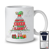 Personalized Custom Name Spread Christmas Cheer Is Teaching Clarinet; Joyful Elf Musical Teacher T-Shirt