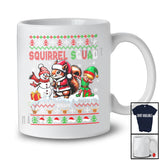 Personalized Custom Name Squirrel Squad; Amazing Christmas Sweater Snowman Dabbing Elf; Animal T-Shirt