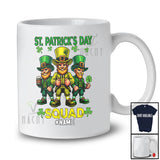 Personalized Custom Name St. Patrick's Day Squad; Joyful Three Leprechaun; Shamrock Drinking T-Shirt