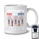 Personalized Custom Name Stepdad's Firecrackers, Amazing 4th Of July Fireworks, Patriotic Family T-Shirt