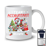 Personalized Custom Name Team Accountant, Joyful Christmas Santa Snowman Dabbing, Careers T-Shirt