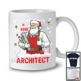 Personalized Custom Name Team Architect, Awesome Christmas Santa Snowing, Careers Group T-Shirt