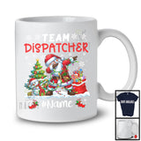 Personalized Custom Name Team Dispatcher, Joyful Christmas Santa Snowman Dabbing, Careers T-Shirt