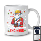Personalized Custom Name Team Engineer, Awesome Christmas Santa Snowing, Careers Group T-Shirt
