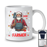 Personalized Custom Name Team Farmer, Awesome Christmas Santa Snowing, Careers Group T-Shirt