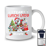 Personalized Custom Name Team Lunch Lady, Joyful Christmas Santa Snowman Dabbing, Careers T-Shirt