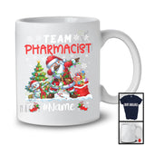 Personalized Custom Name Team Pharmacist, Joyful Christmas Santa Snowman Dabbing, Careers T-Shirt