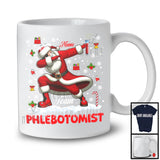 Personalized Custom Name Team Phlebotomist, Awesome Christmas Santa Snowing, Careers Group T-Shirt