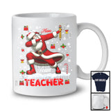 Personalized Custom Name Team Teacher, Awesome Christmas Santa Snowing, Careers Group T-Shirt