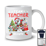 Personalized Custom Name Team Teacher, Joyful Christmas Santa Snowman Dabbing, Careers T-Shirt