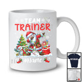 Personalized Custom Name Team Trainer, Joyful Christmas Santa Snowman Dabbing, Careers T-Shirt