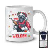 Personalized Custom Name Team Welder, Awesome Christmas Santa Snowing, Careers Group T-Shirt