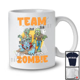 Personalized Custom Name Team Zombie; Lovely Halloween Three Scary Zombie Squad; Family Group T-Shirt