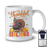 Personalized Custom Name Thankful For My Siblings; Amazing Thanksgiving Turkey; Family T-Shirt