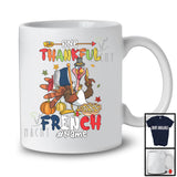 Personalized Custom Name Thankful French; Proud Thanksgiving Turkey With French Flag; Family T-Shirt