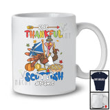 Personalized Custom Name Thankful Scottish; Proud Thanksgiving Turkey With Scotland Flag; Family T-Shirt