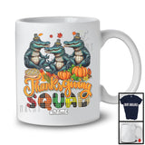 Personalized Custom Name Thanksgiving Squad; Happy Plaid Three Pilgrim Alligators; Animal T-Shirt