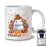 Personalized Custom Name Thanksgiving; Adorable Rabbit Plaid Turkey Pumpkin; Wild Animal T-Shirt