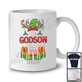 Personalized Custom Name The Godson Elf; Awesome Christmas Elf Reindeer; Family Group T-Shirt