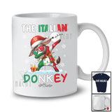 Personalized Custom Name The Italian Donkey; Cheerful Christmas Dabbing Santa Donkey; Family T-Shirt