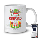 Personalized Custom Name The Stepdad Elf; Awesome Christmas Elf Reindeer; Family Group T-Shirt